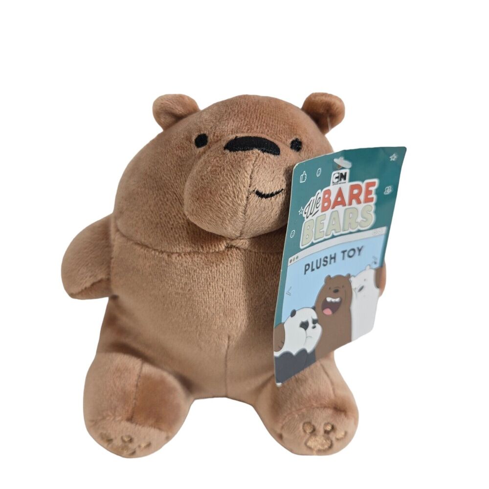 We Bare Bears Plush Grizzly Cartoon Network Warner Bros Toy Factory 2019 7”